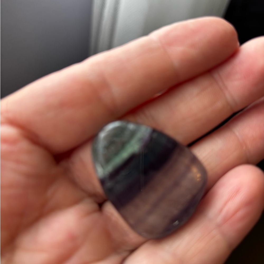 Source Unknown Polished Tumbled Rainbow Fluorite Stone